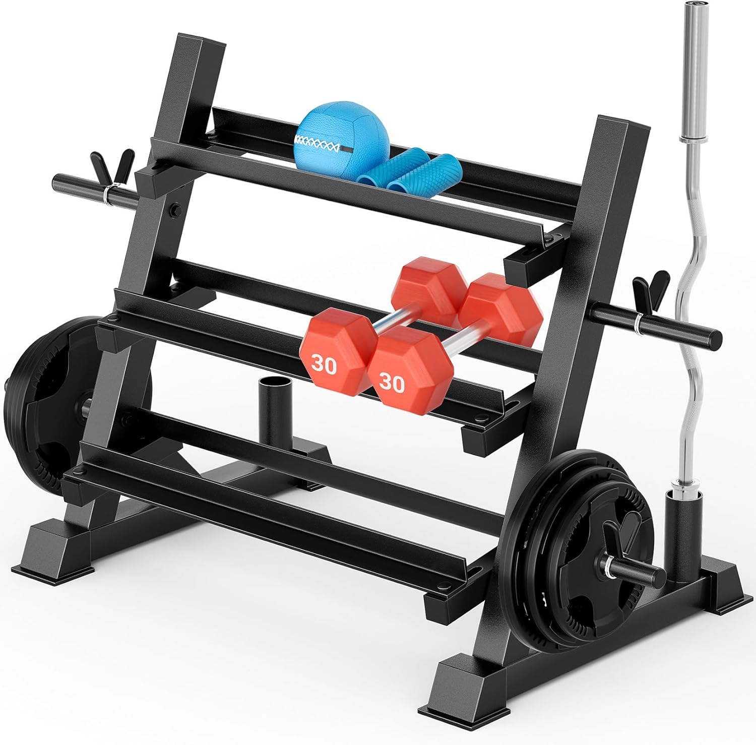 Home Gym Training - Rak Dumbbell 3 Tingkat, Dapat Disesuaikan,