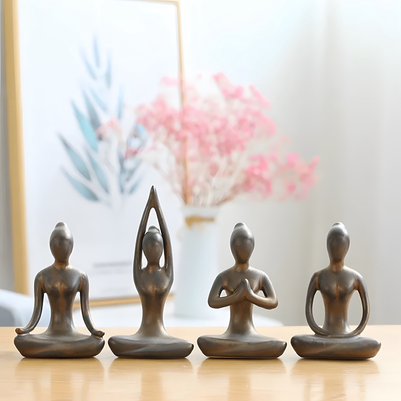 Biru Zen Abstrak Yoga Pose Per - Home Gym Zen ulasan dan harga