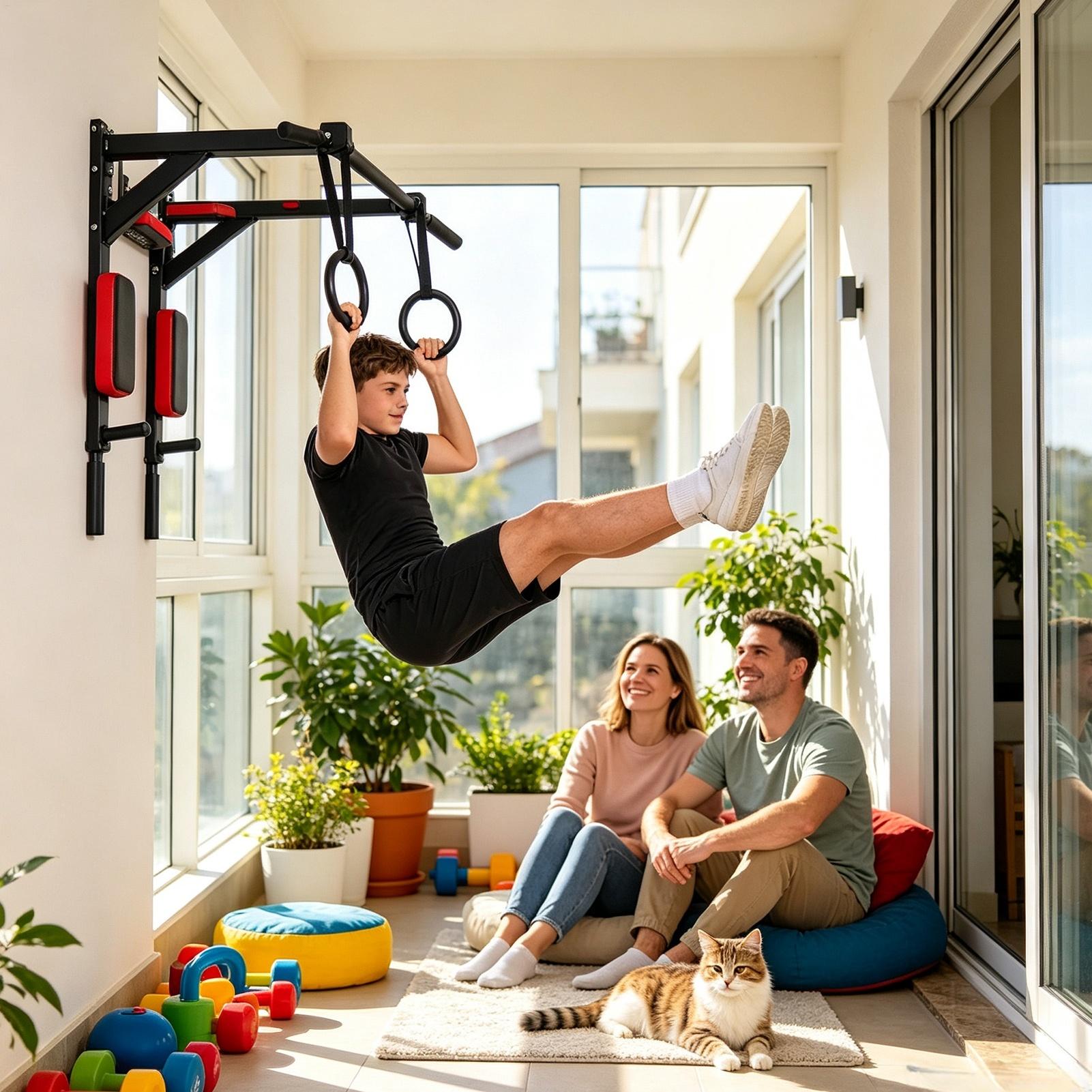 Bar pull-up multifungsi yang d - Home Gym On Wall ulasan dan harga