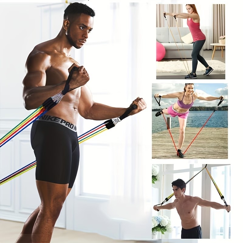 Set Resistance Band dengan Pen - Home Gym Resistance ulasan dan harga