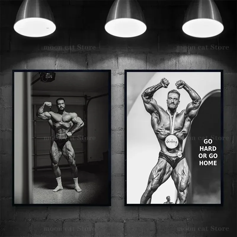 Lukisan Kanvas Chris Bumstead  - Home Gym On Wall ulasan dan harga