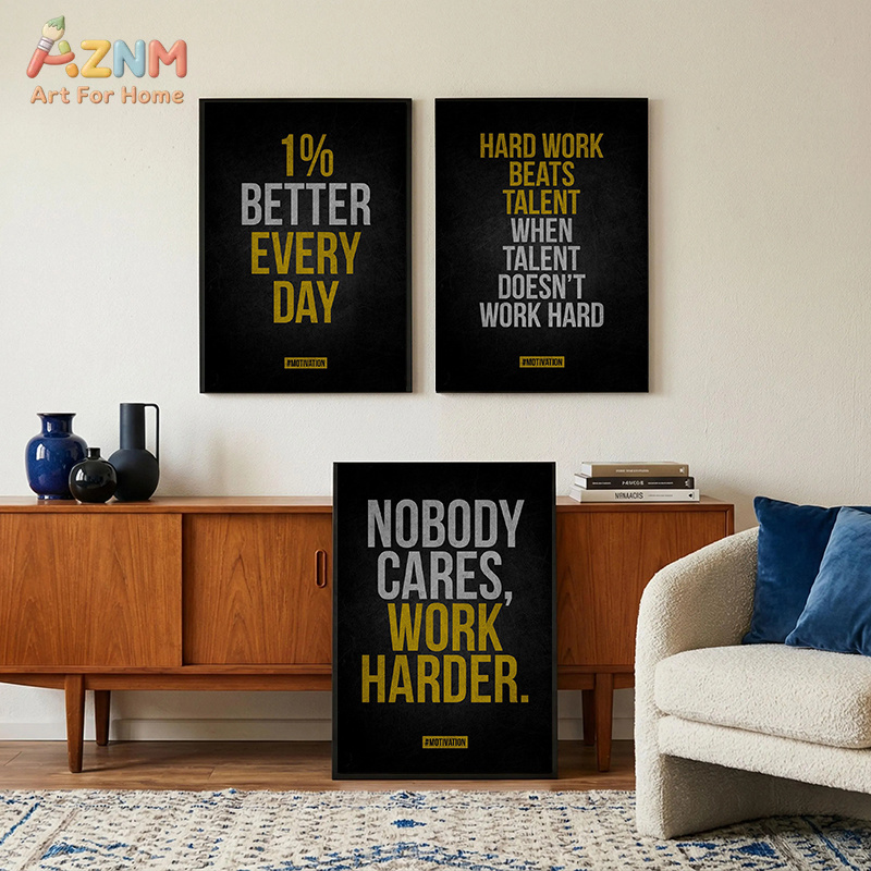 AZNM Kanvas Seni Dinding denga - Home Gym Gold ulasan dan harga