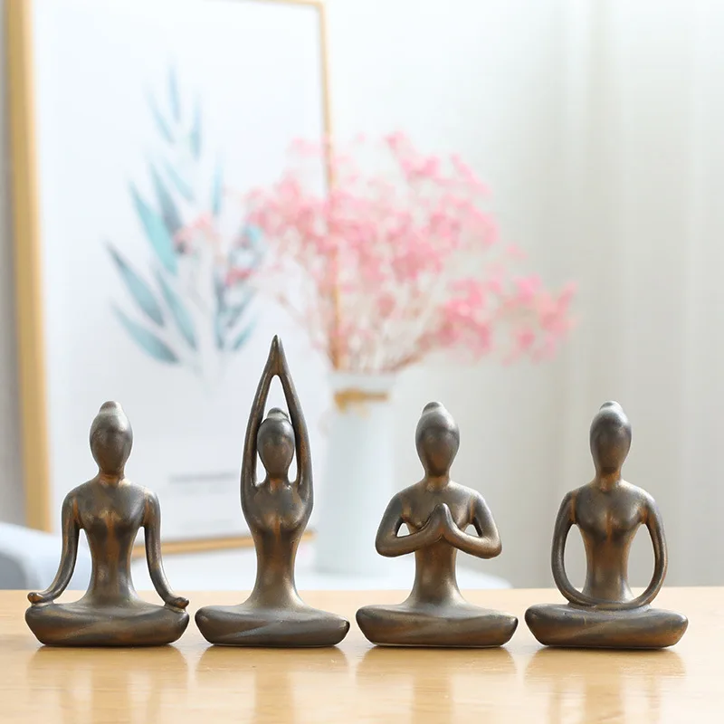 Abstrak Yoga Pose Zen keramik  - Home Gym Zen ulasan dan harga