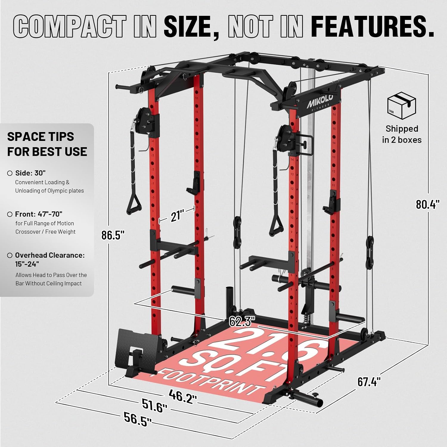Power Cage dengan Sistem Cable - Home Gym Lat Pulldown ulasan dan harga