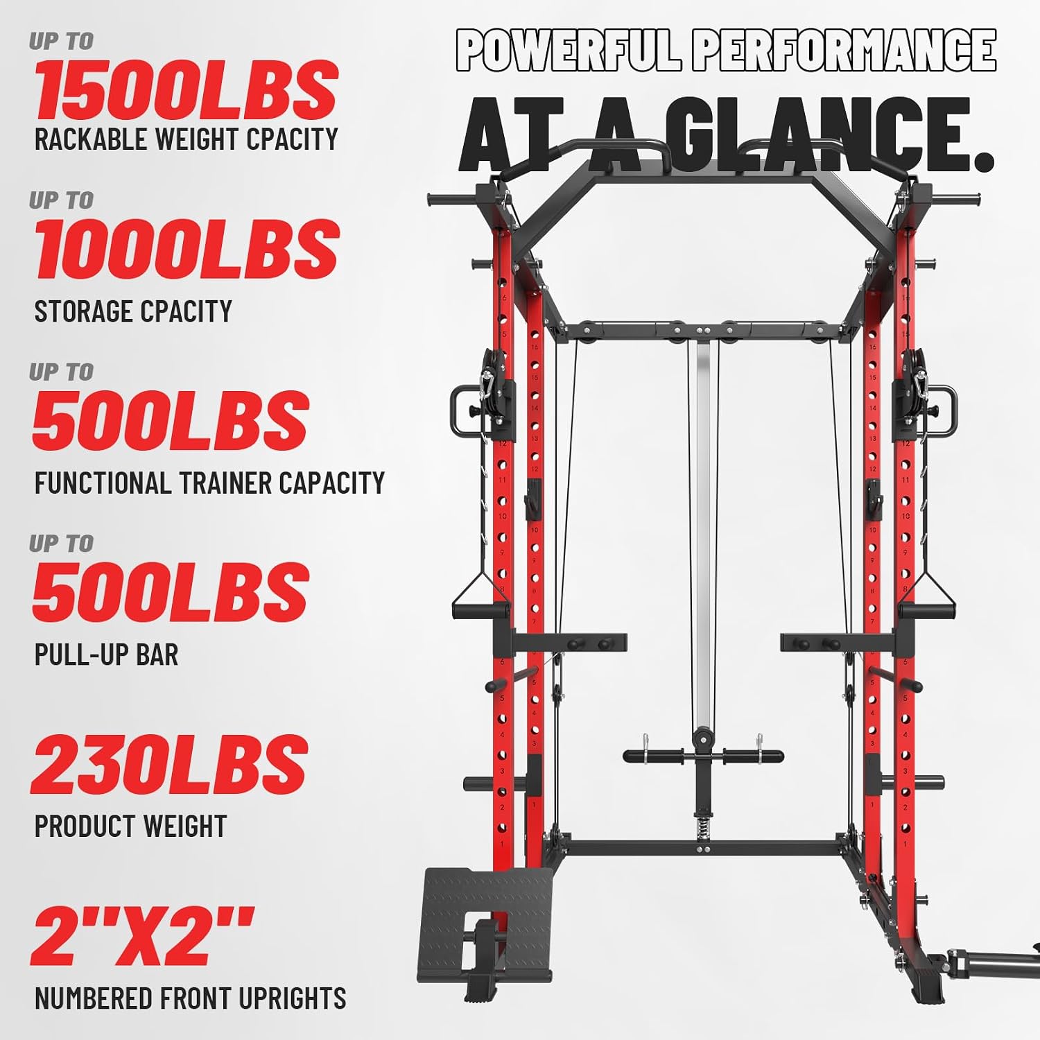 Power Cage dengan Sistem Cable - Home Gym Lat Pulldown ulasan dan harga